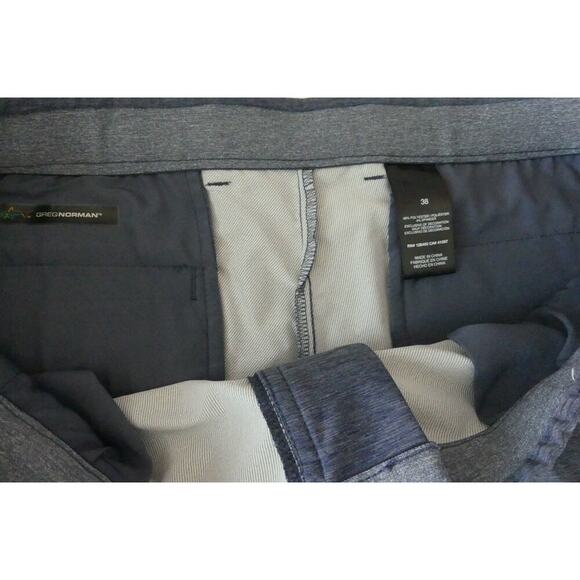 Greg Norman Golf Shorts Men's Sz 38 Blue/Gray Tech Cargo Leg Pocket Performance - Picture 4 of 11